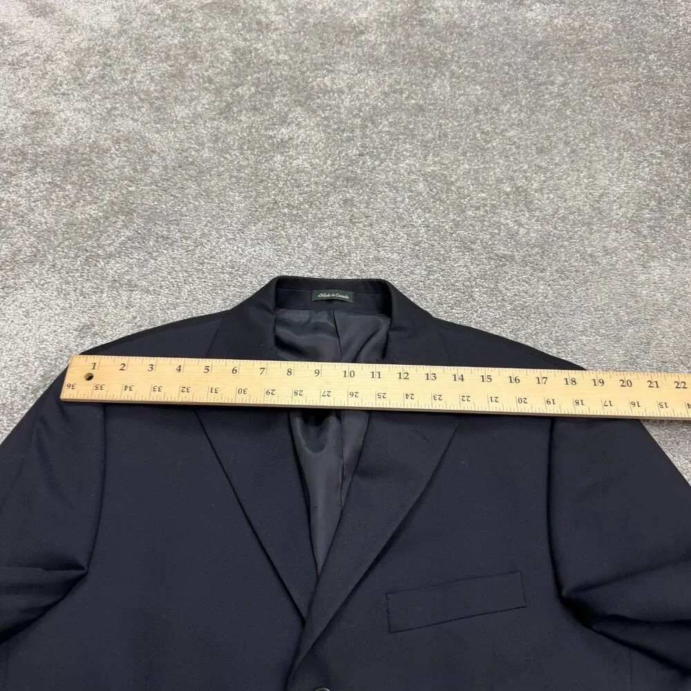 J.Crew Wool Suit Blazer Jacket Mens 42L Navy Blue Sport Coat Classic Workwear